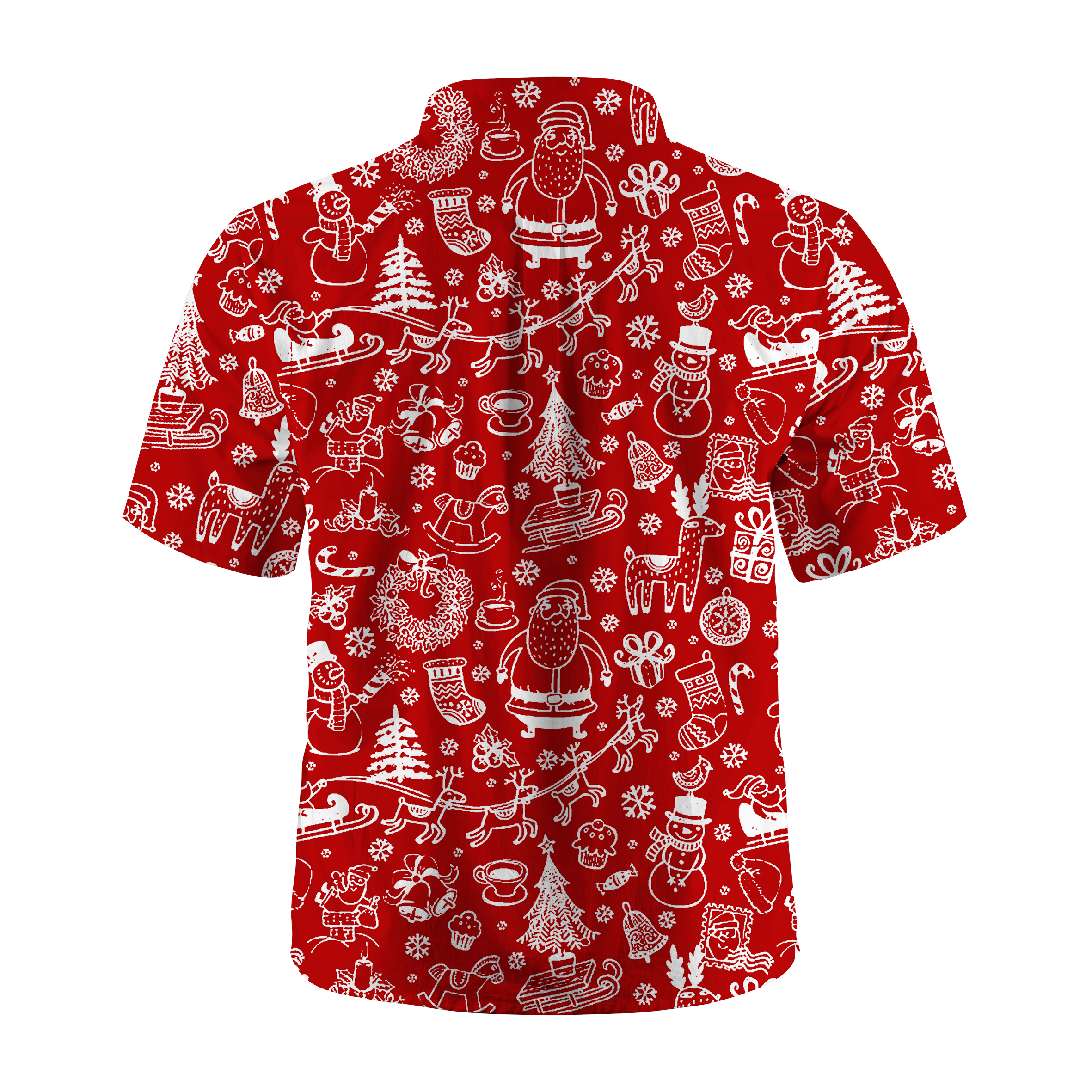 Maturelion Red and White Christmas Funny Hawaiian Shirt