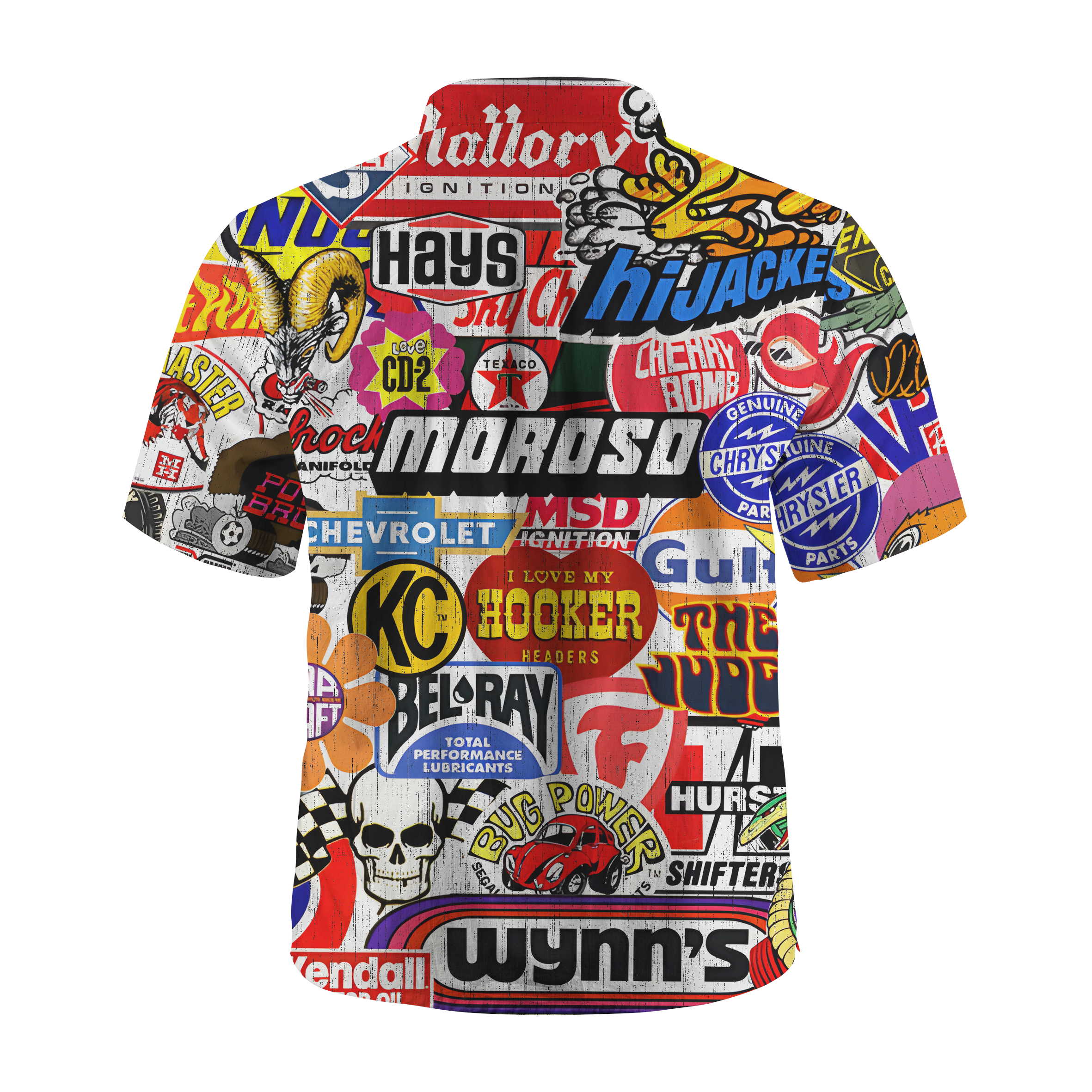 Maturelion Men's Hawaiian Shirt Racing Car Labeling Hawaiian Shirt