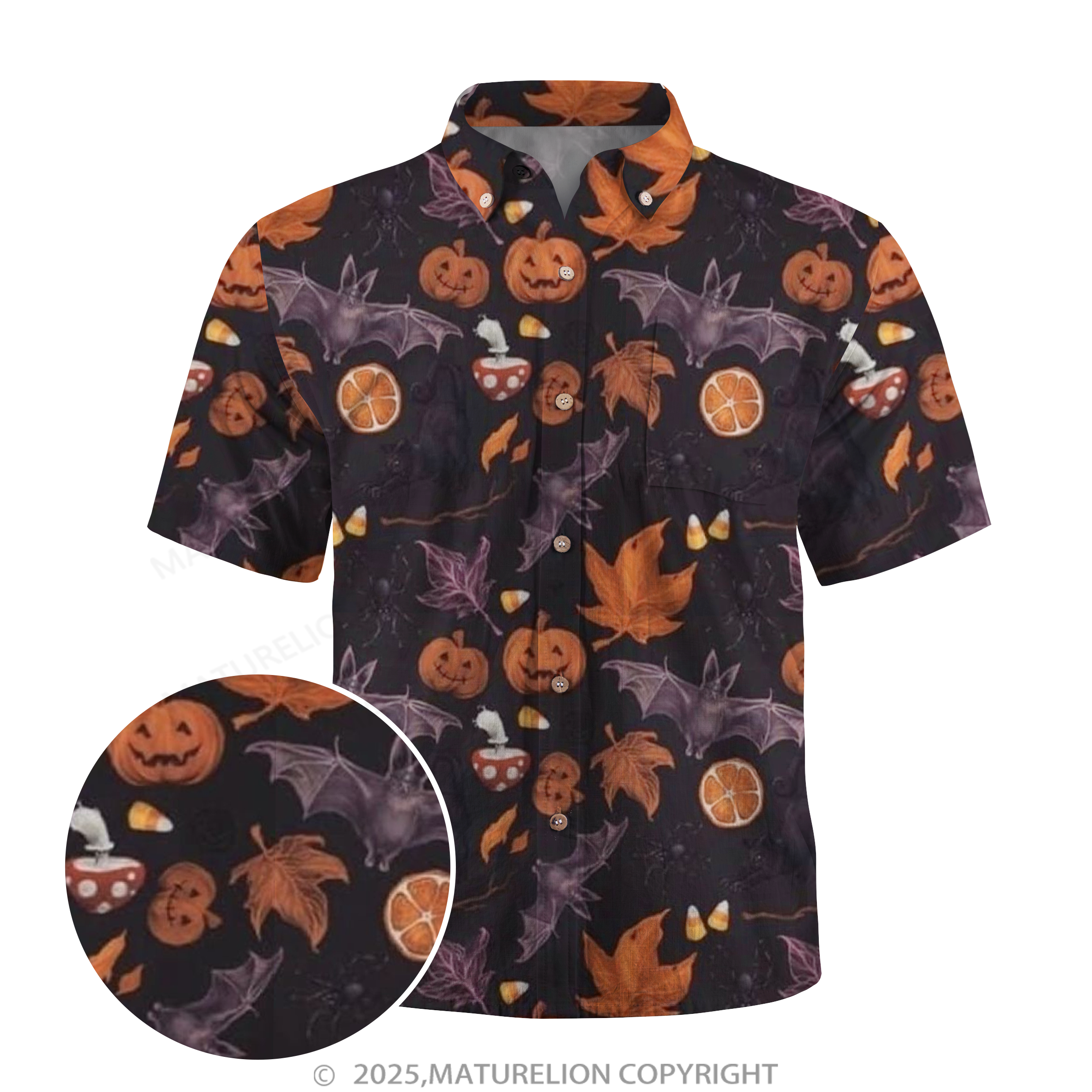 Maturelion My favorite time of the year Halloween Hawaiian Shirt