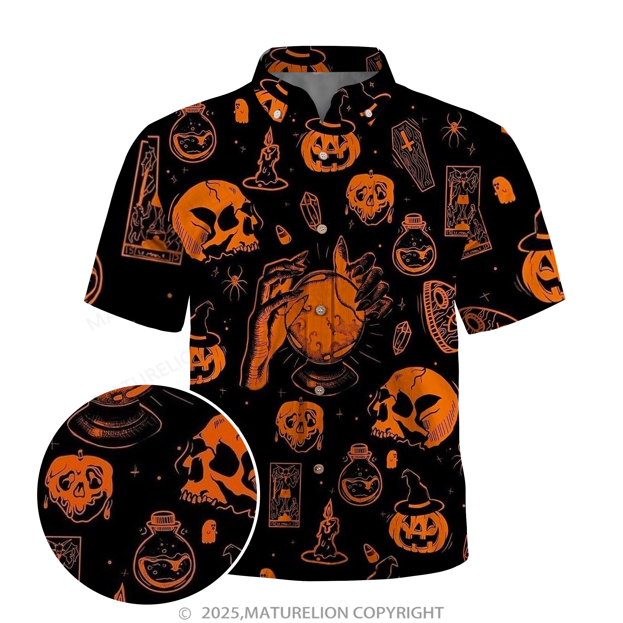Maturelion spooky season Halloween Hawaiian Shirt
