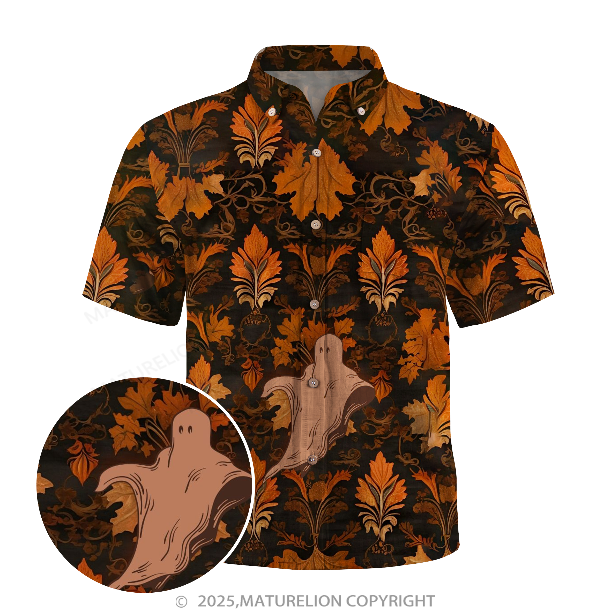 Maturelion Faceless Man Halloween Hawaiian Shirt