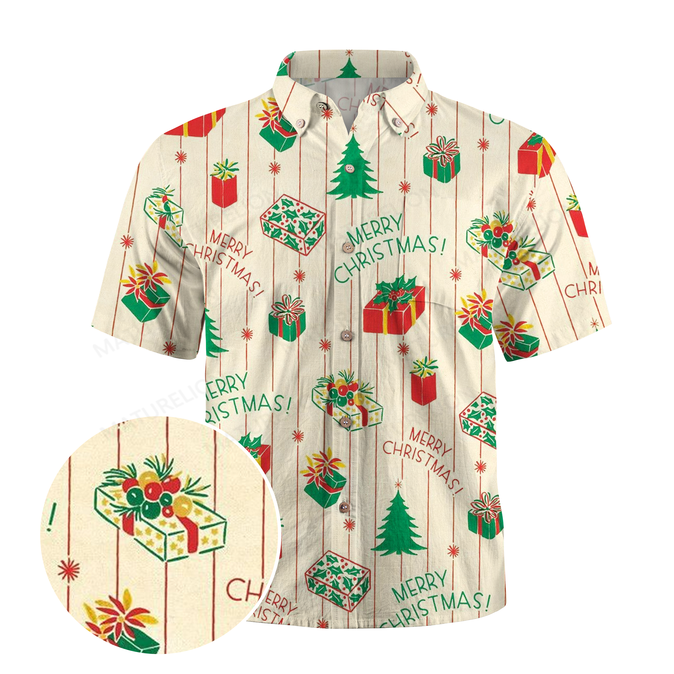 Maturelion Funny Christmas Gift Funny Hawaiian Shirt