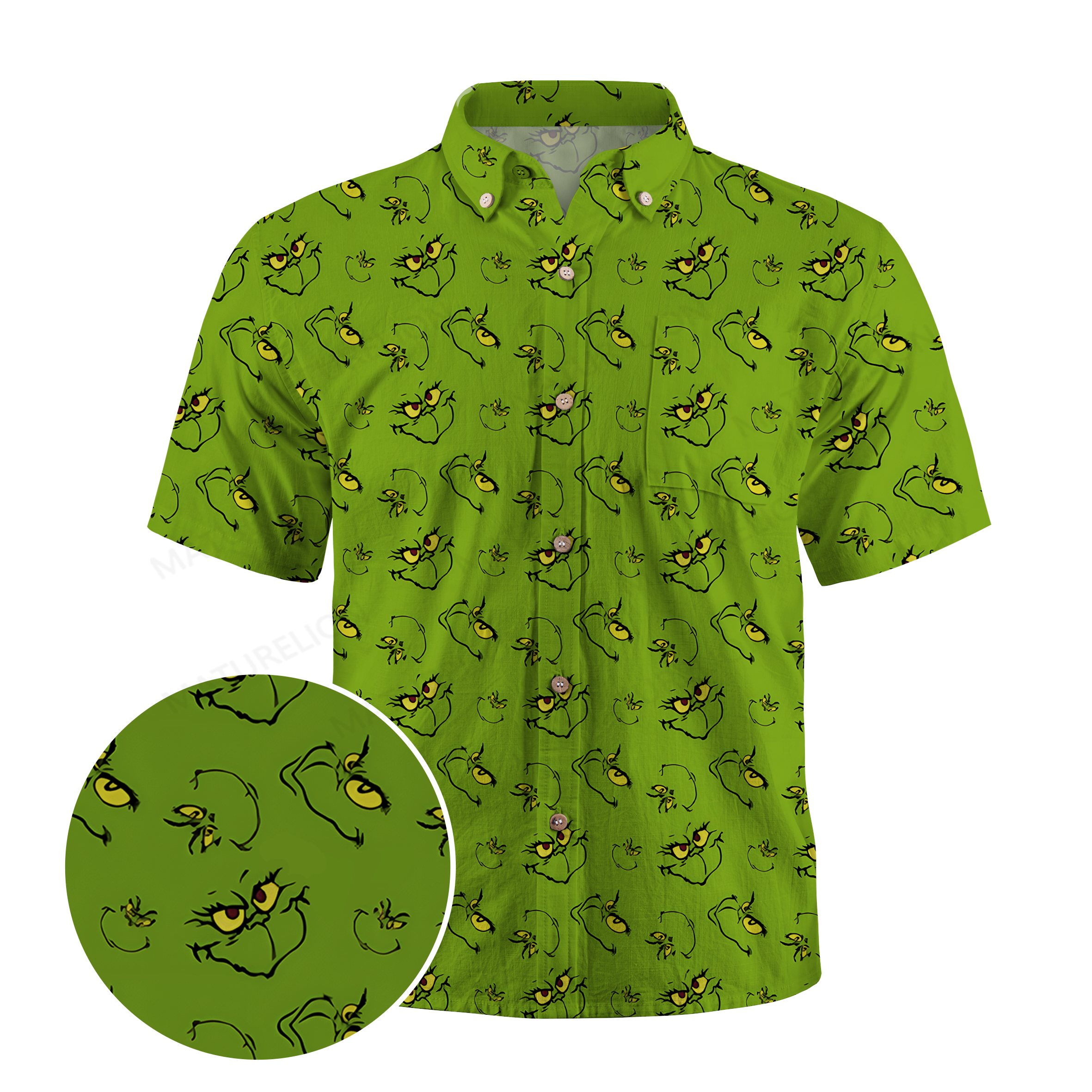 Maturelion Grinch Christmas Funny Hawaiian Shirt