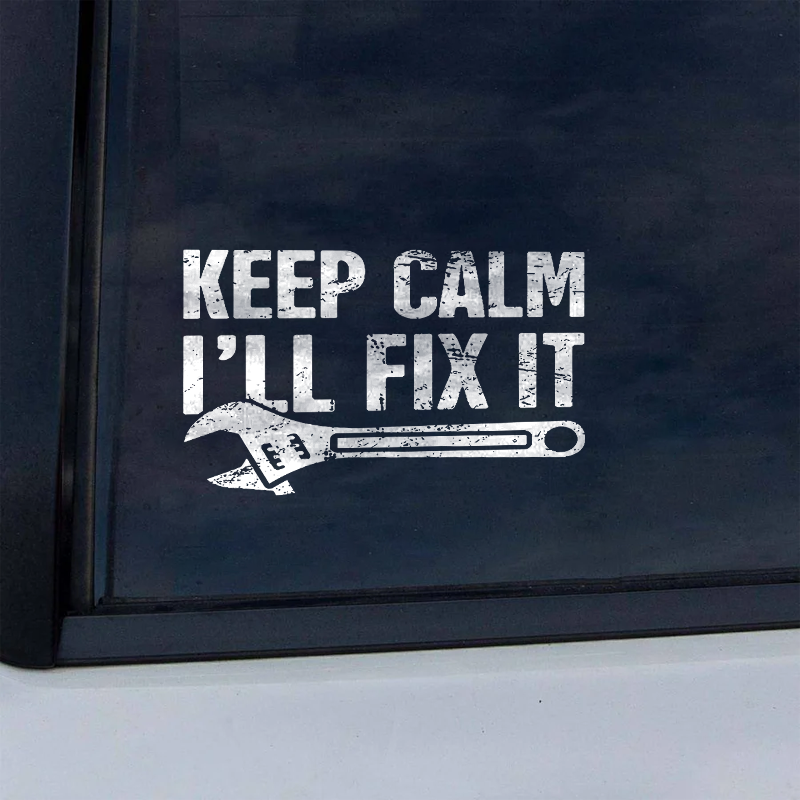 Maturelion Papa Can Fix It He Can Fix Anything Custom Funny Car Window Decal