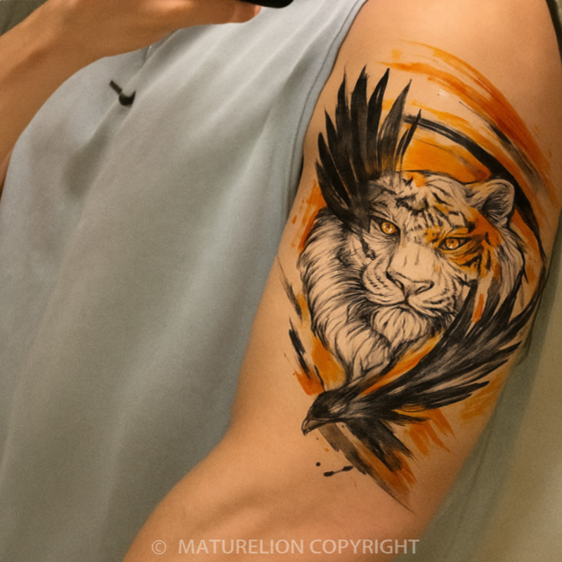 Maturelion Classic Animal Temporary Tattoo Stickers for Men