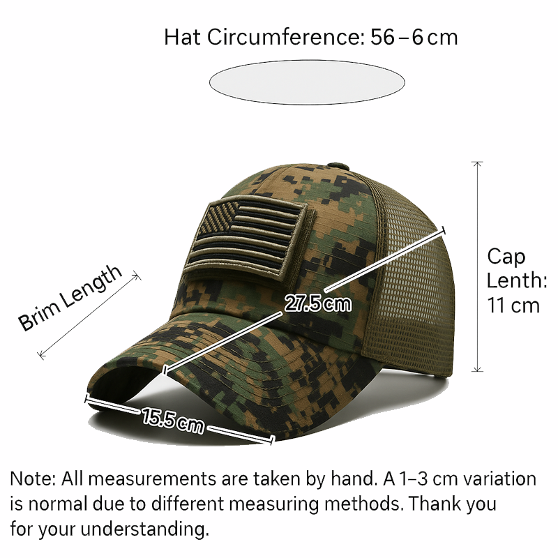 Maturelion American Flag Patch Mesh Trucker Hat