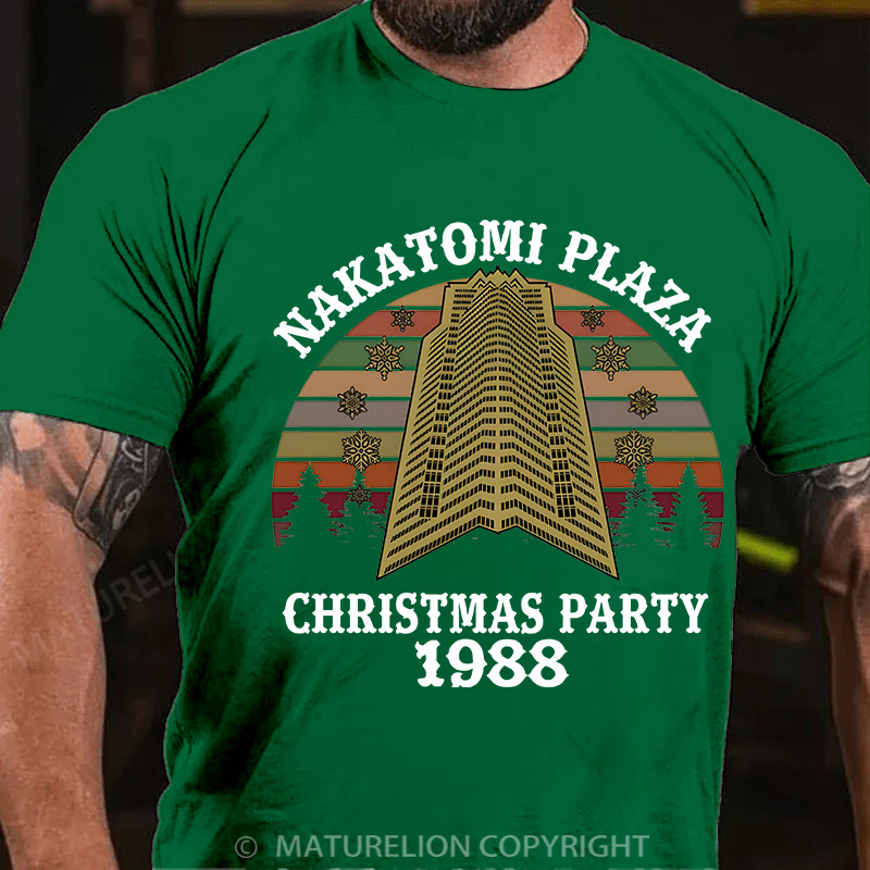 Maturelion Men's T-Shirt Nakatomi Plaza Christmas Party 1988 Christmas T-Shirt