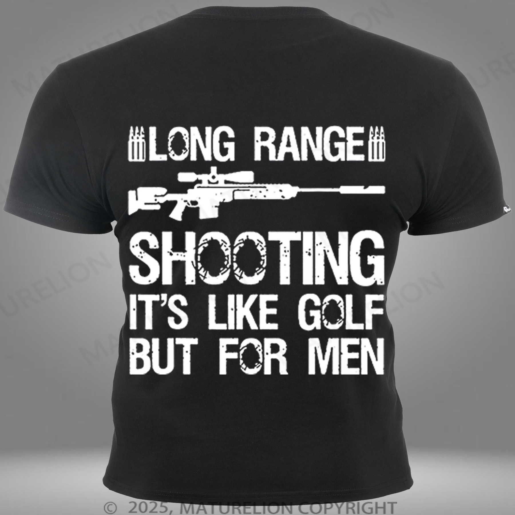 Maturelion Long Range Shooting It's Like Golf But For Men Pocket T-Shirt