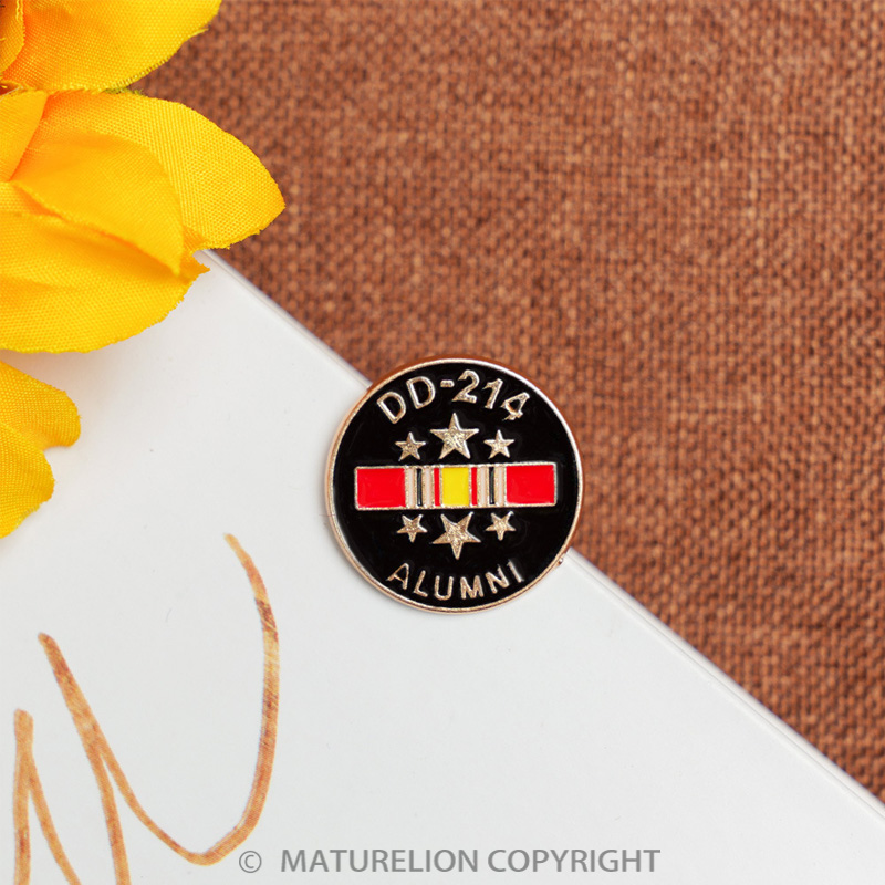 Maturelion Military Veteran DD-214 Enamel Pin