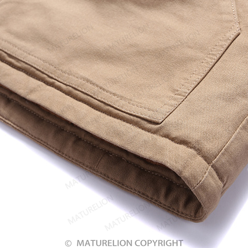 Maturelion Men’s Classic Khaki Thick Cotton Padded Vest