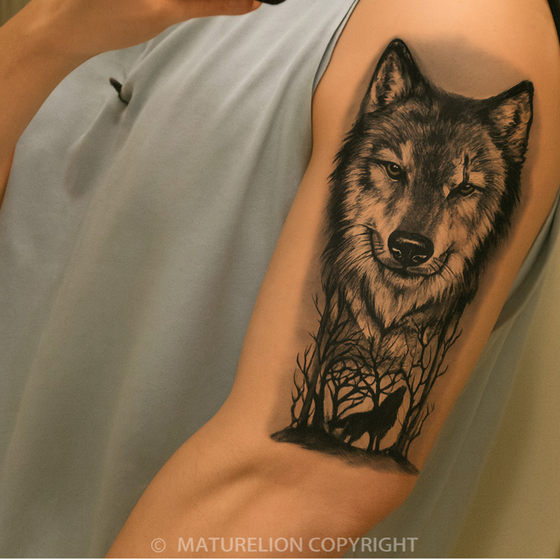 Maturelion Wild Animal Designs Fake Tattoos