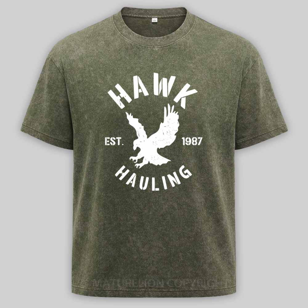 Maturelion Hawk-Hauling Washed T-shirt