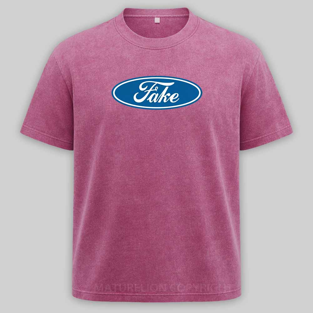 Maturelion Fake Parody Of Ford Washed T-shirt