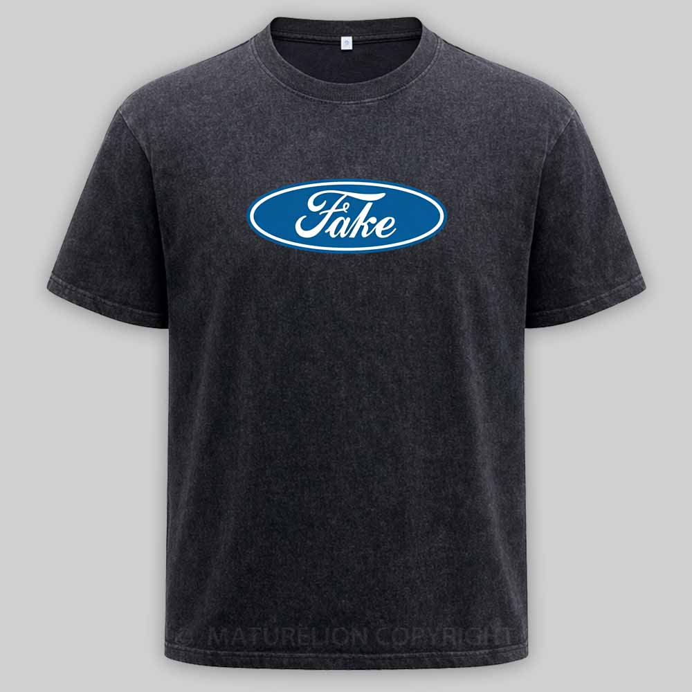 Maturelion Fake Parody Of Ford Washed T-shirt