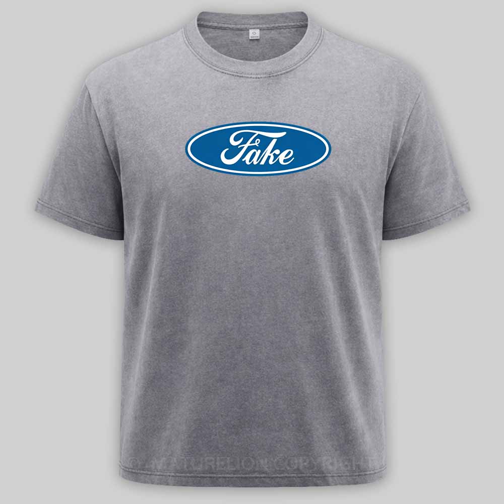 Maturelion Fake Parody Of Ford Washed T-shirt
