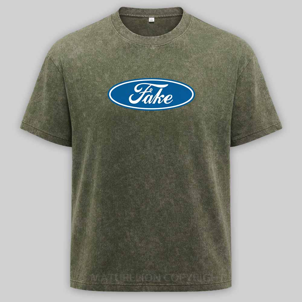 Maturelion Fake Parody Of Ford Washed T-shirt