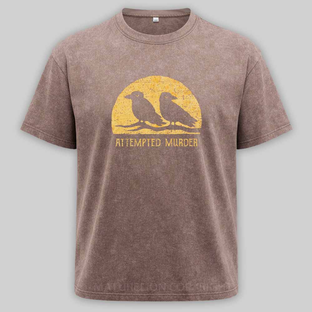 Maturelion Attempted Murder Washed T-shirt