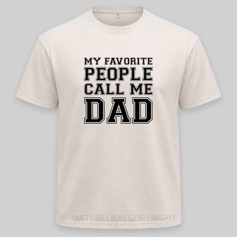 Maturelion My Favorite People Call Me Dad Washed T-shirt