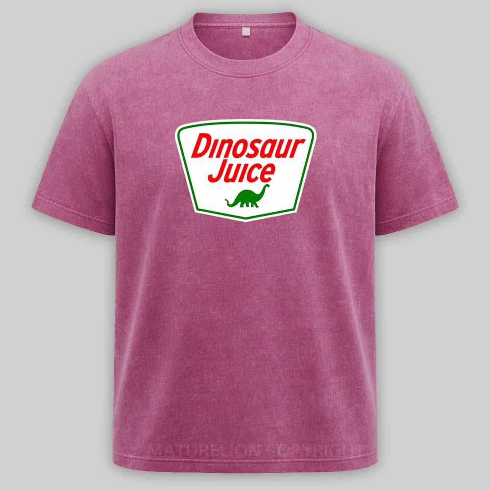 Maturelion Dinosaur Juice - Parody Oil Company Logo Washed T-shirt
