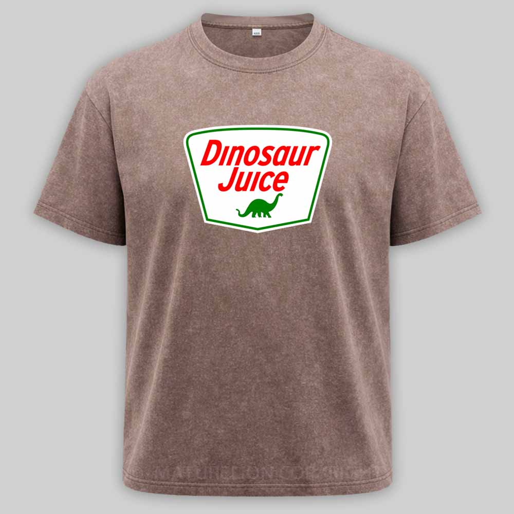 Maturelion Dinosaur Juice - Parody Oil Company Logo Washed T-shirt