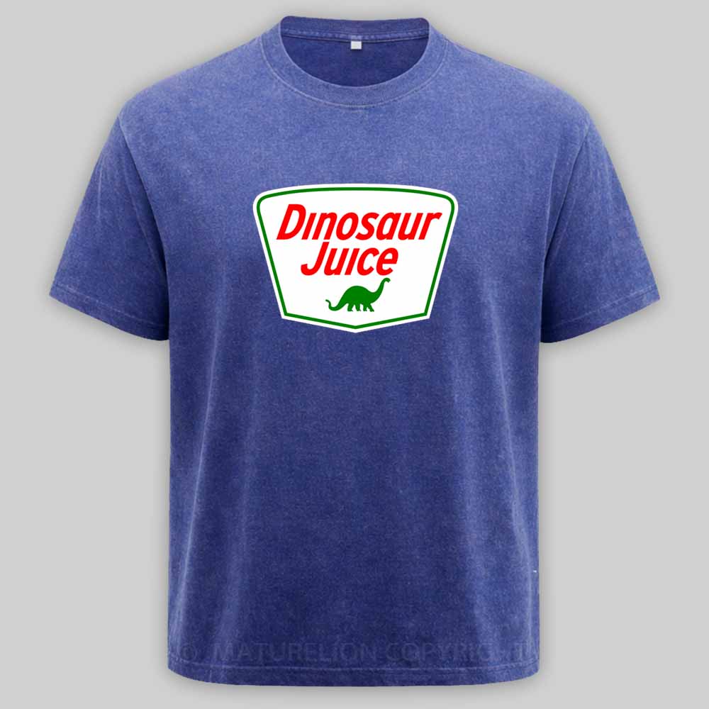 Maturelion Dinosaur Juice - Parody Oil Company Logo Washed T-shirt