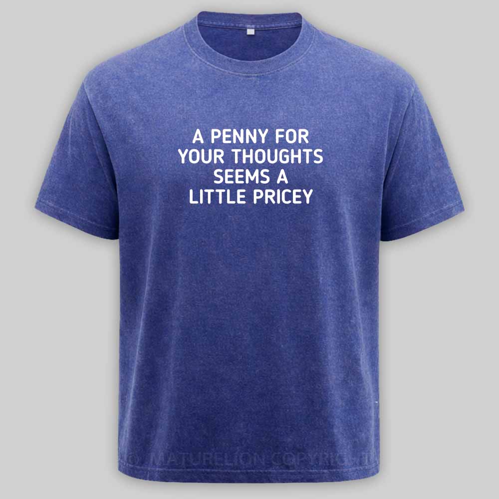 Maturelion A Penny For Your Thoughts Seems A Little Pricey Washed T-shirt