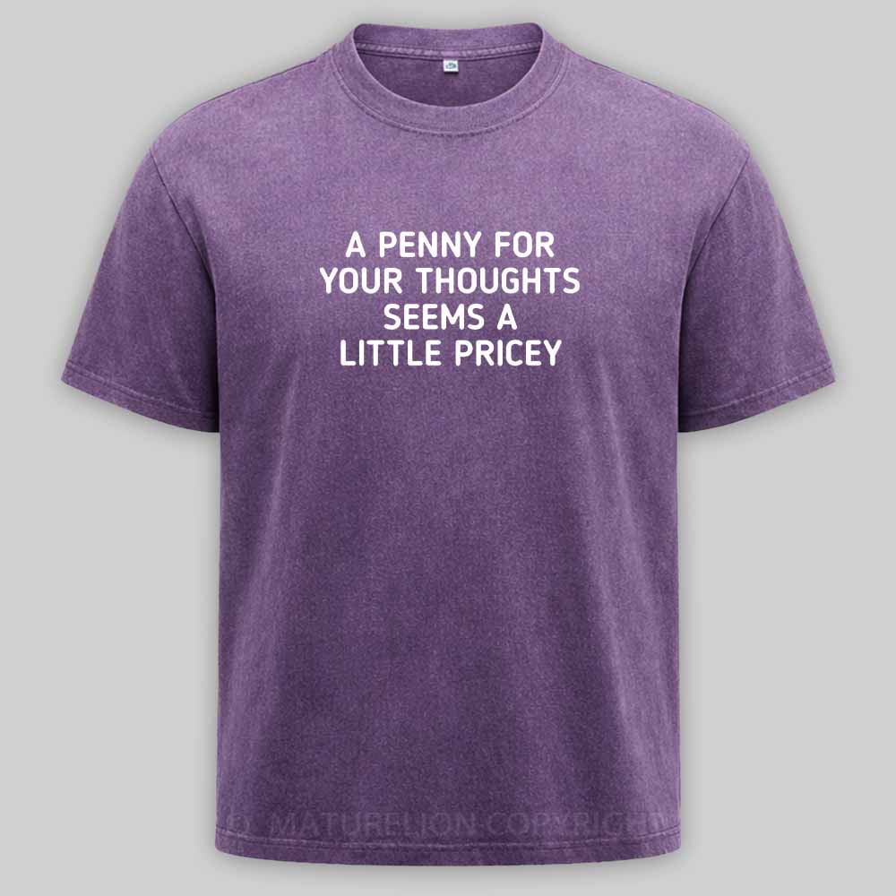 Maturelion A Penny For Your Thoughts Seems A Little Pricey Washed T-shirt