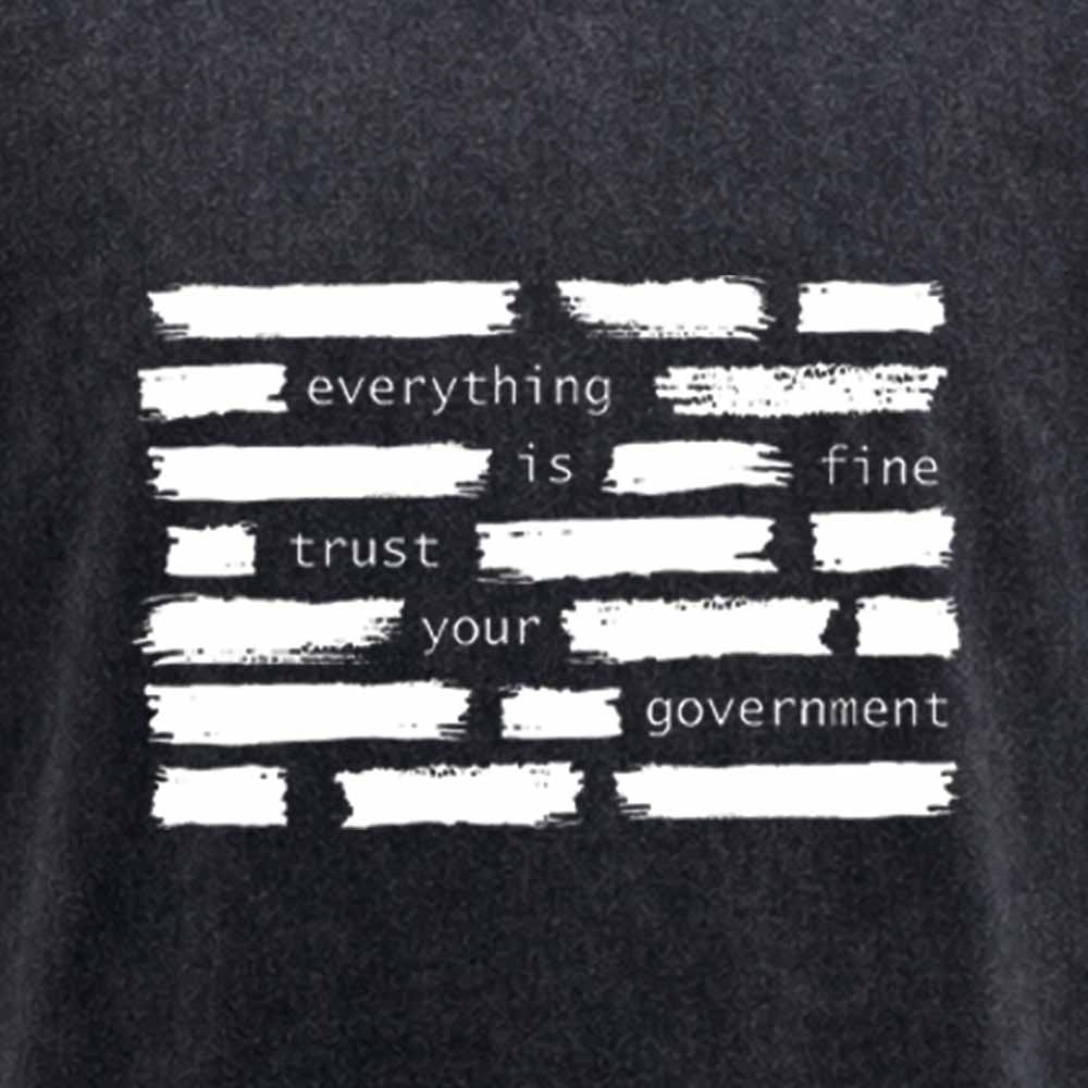 Maturelion Everything Is Fine Trust Your Government Washed T-shirt