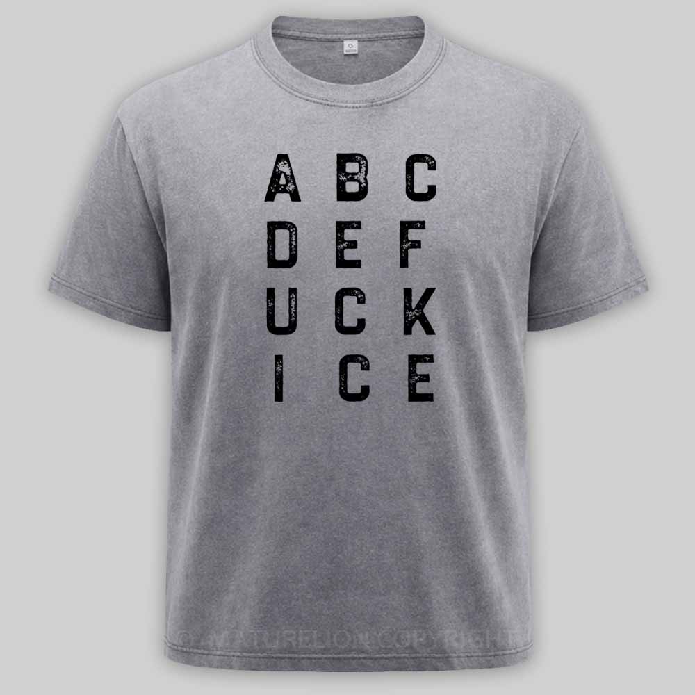 Maturelion ABCDEFUCKICE Washed T-shirt