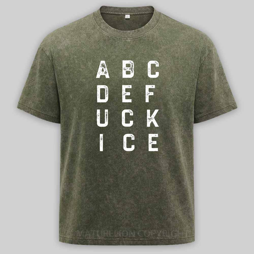 Maturelion ABCDEFUCKICE Washed T-shirt
