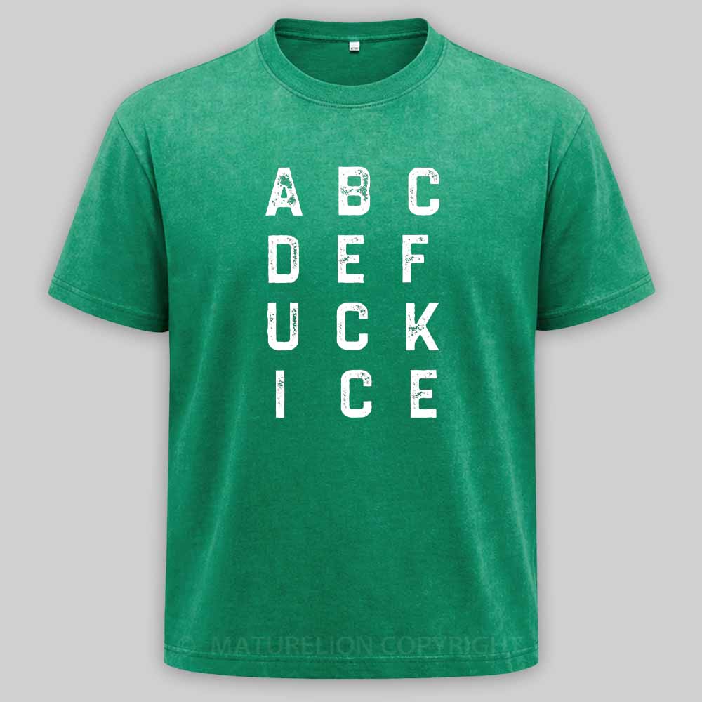 Maturelion ABCDEFUCKICE Washed T-shirt