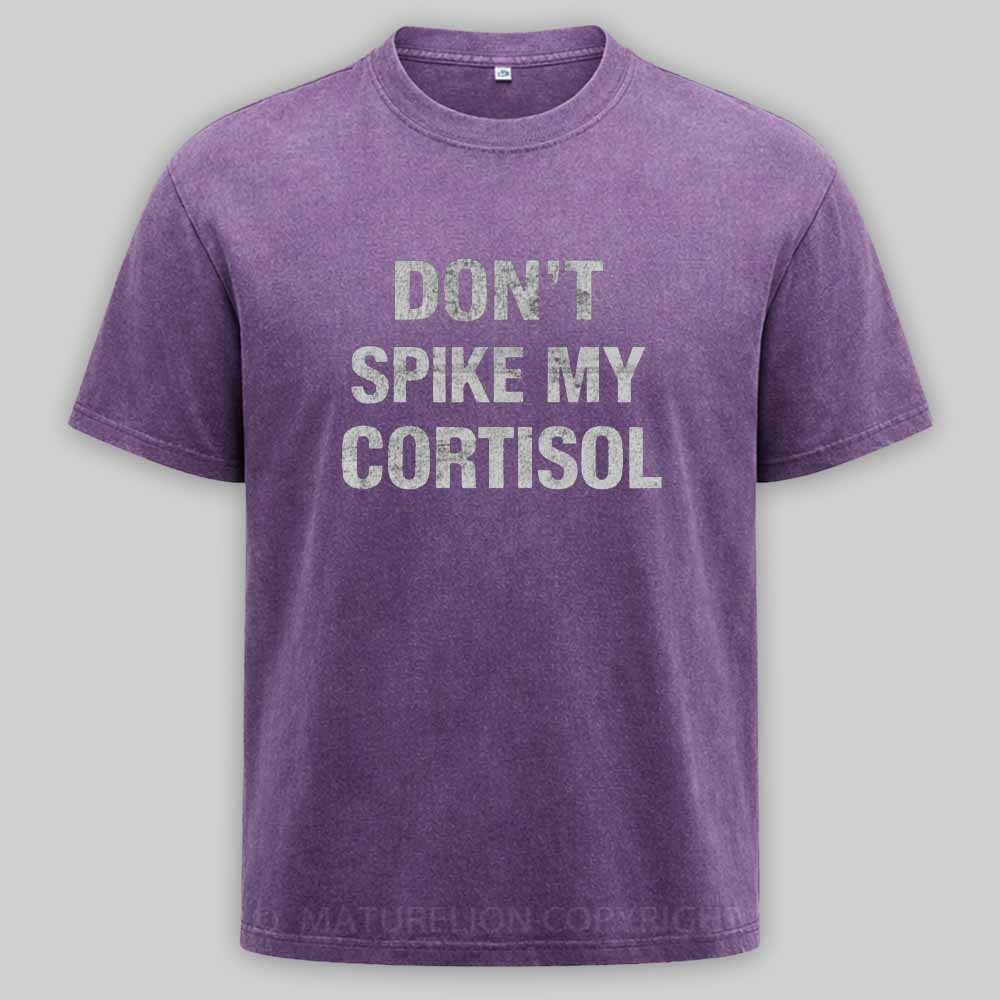 Maturelion Don't Spike My Cortisol Washed T-shirt