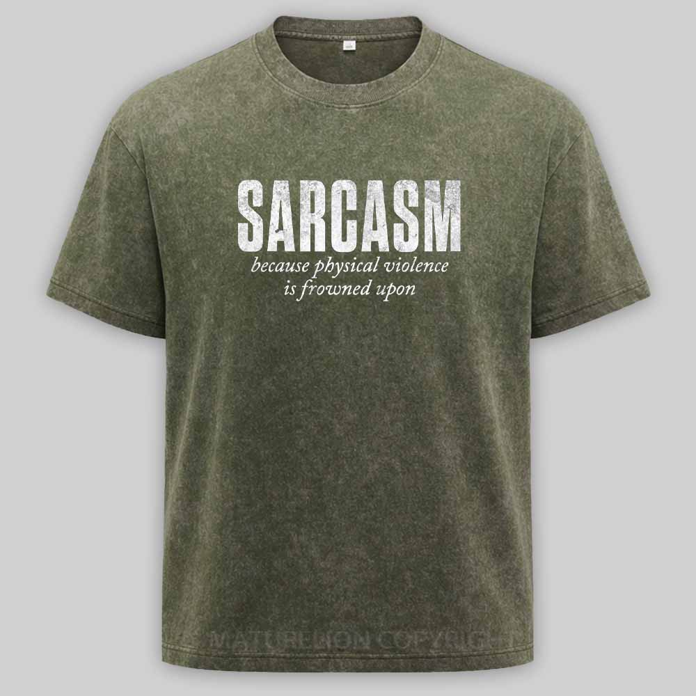 Maturelion Verbal Defense Mechanism Washed T-shirt