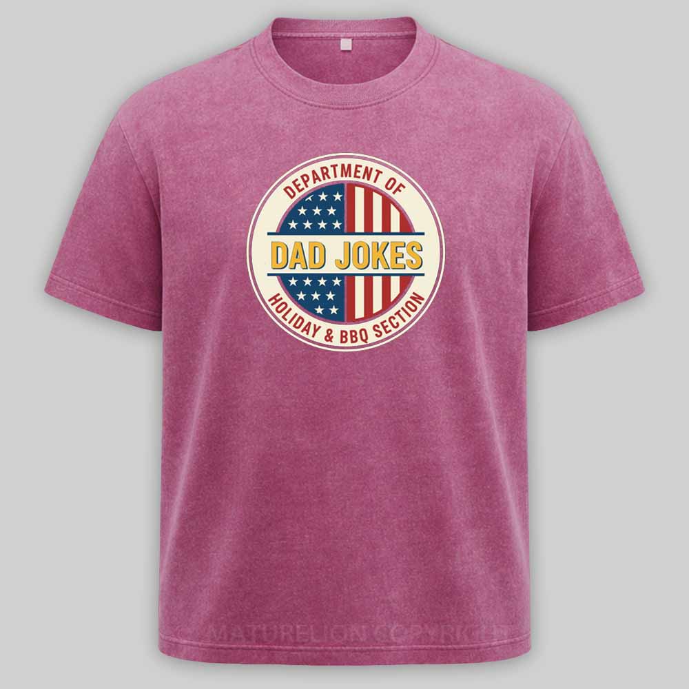 Maturelion Department of Dad Jokes Washed T-shirt