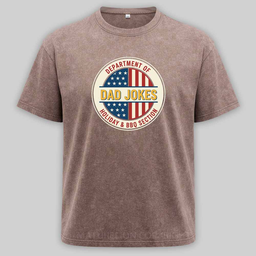 Maturelion Department of Dad Jokes Washed T-shirt