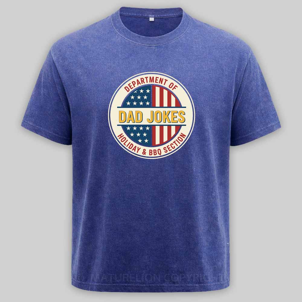 Maturelion Department of Dad Jokes Washed T-shirt