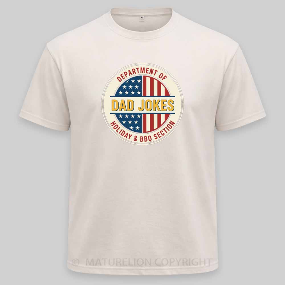 Maturelion Department of Dad Jokes Washed T-shirt