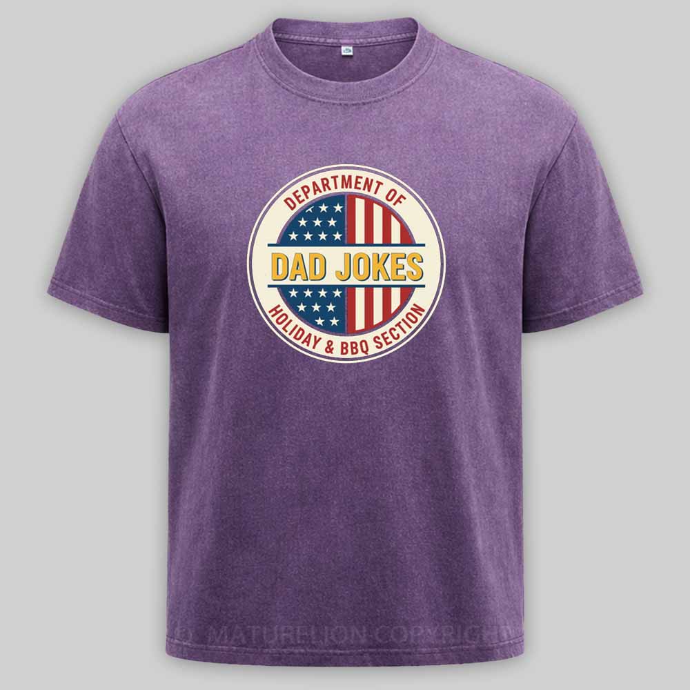 Maturelion Department of Dad Jokes Washed T-shirt