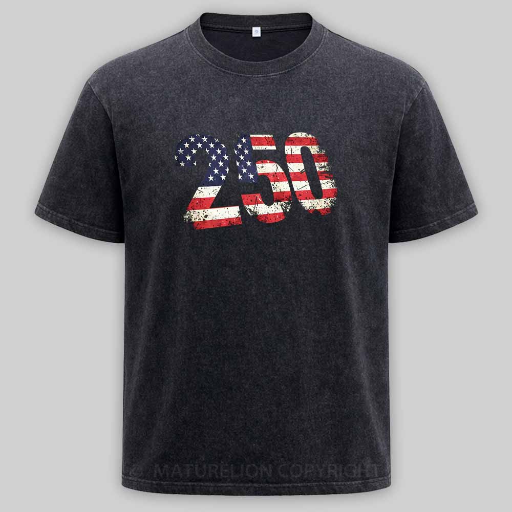 Maturelion USA 250 Years Washed T-shirt