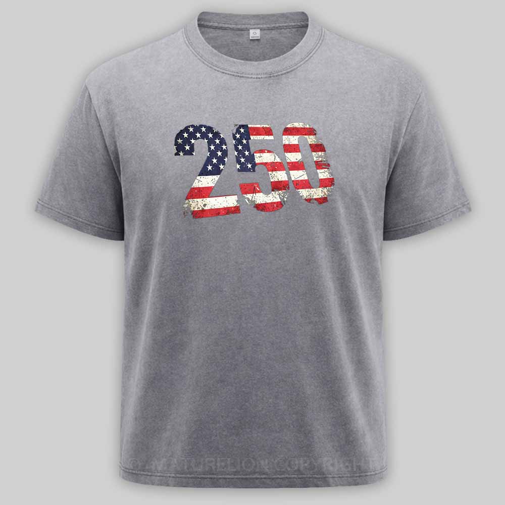 Maturelion USA 250 Years Washed T-shirt
