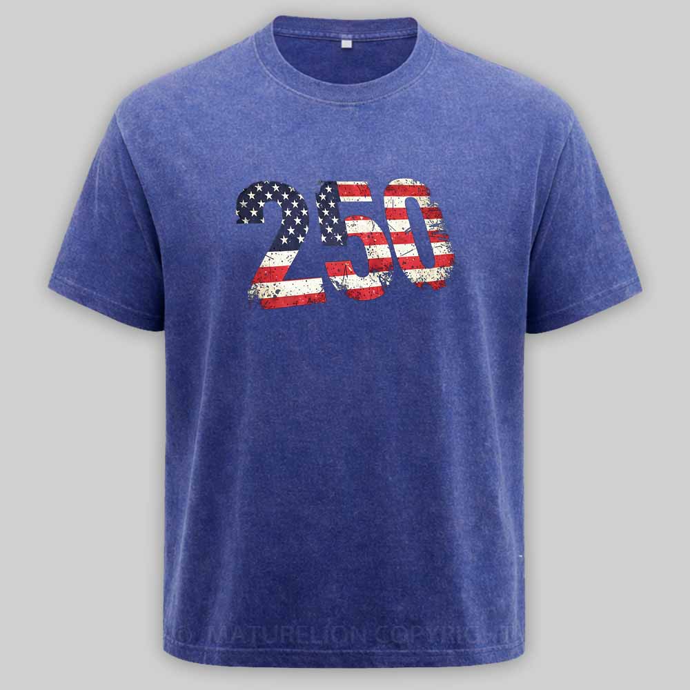 Maturelion USA 250 Years Washed T-shirt