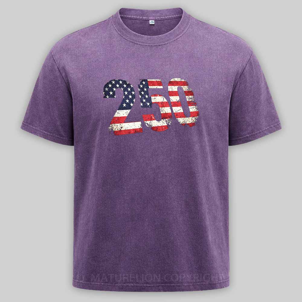 Maturelion USA 250 Years Washed T-shirt