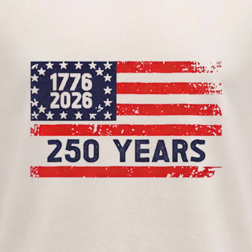 Maturelion USA 250 Anniversary Patriotic Typography Washed T-shirt