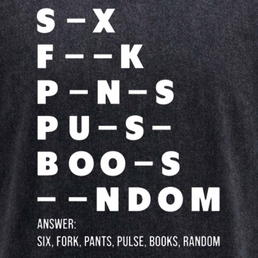 Maturelion Funny Adult Dirty Mind Questions Washed T-shirt