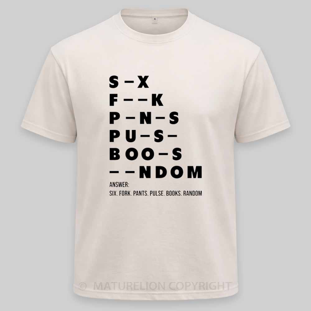 Maturelion Funny Adult Dirty Mind Questions Washed T-shirt