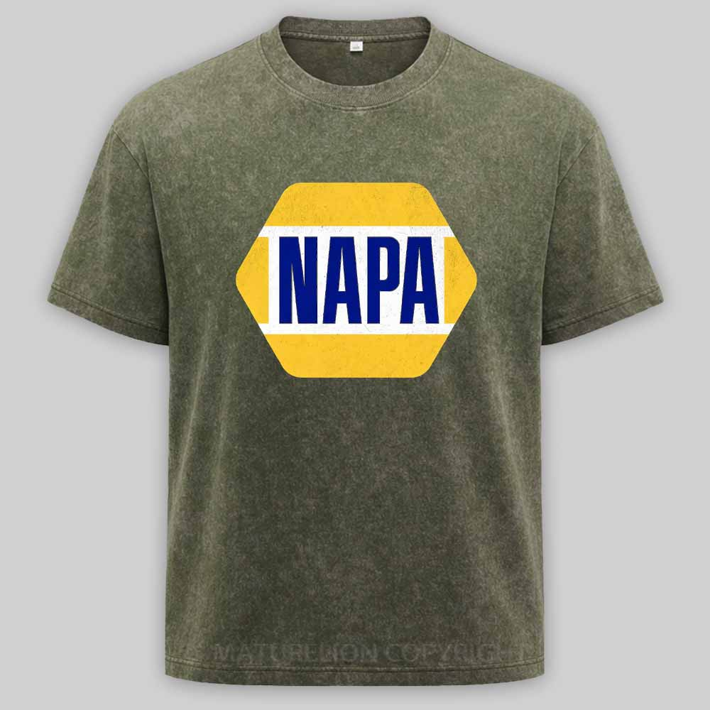 Maturelion Vintage Napa Automotive Parts 1965 Washed T-shirt