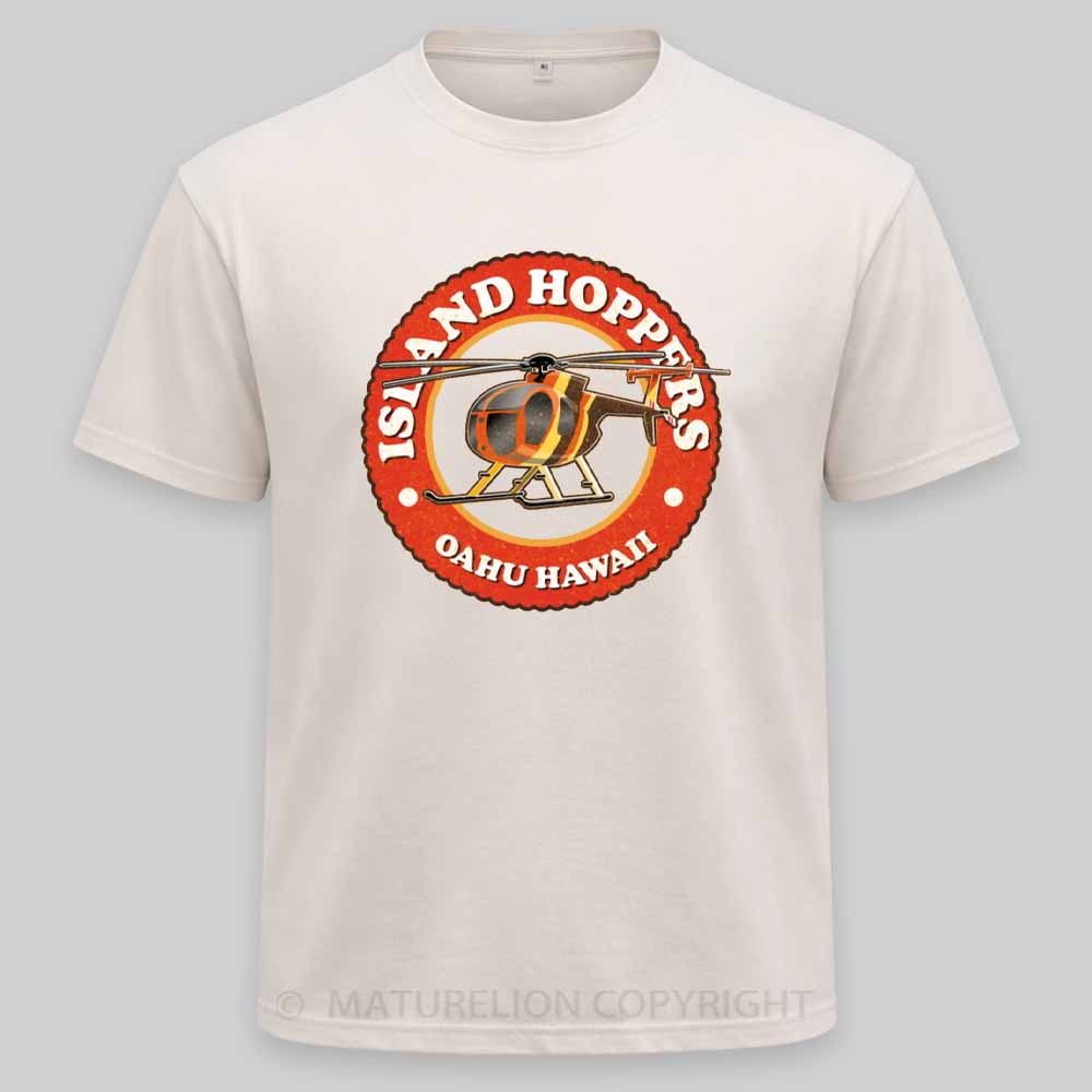 Maturelion Island Hoppers Oahu Hawaii retro look, worn effect Washed T-shirt
