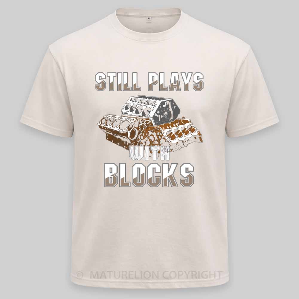 Maturelion Still plays with blocks Washed T-shirt