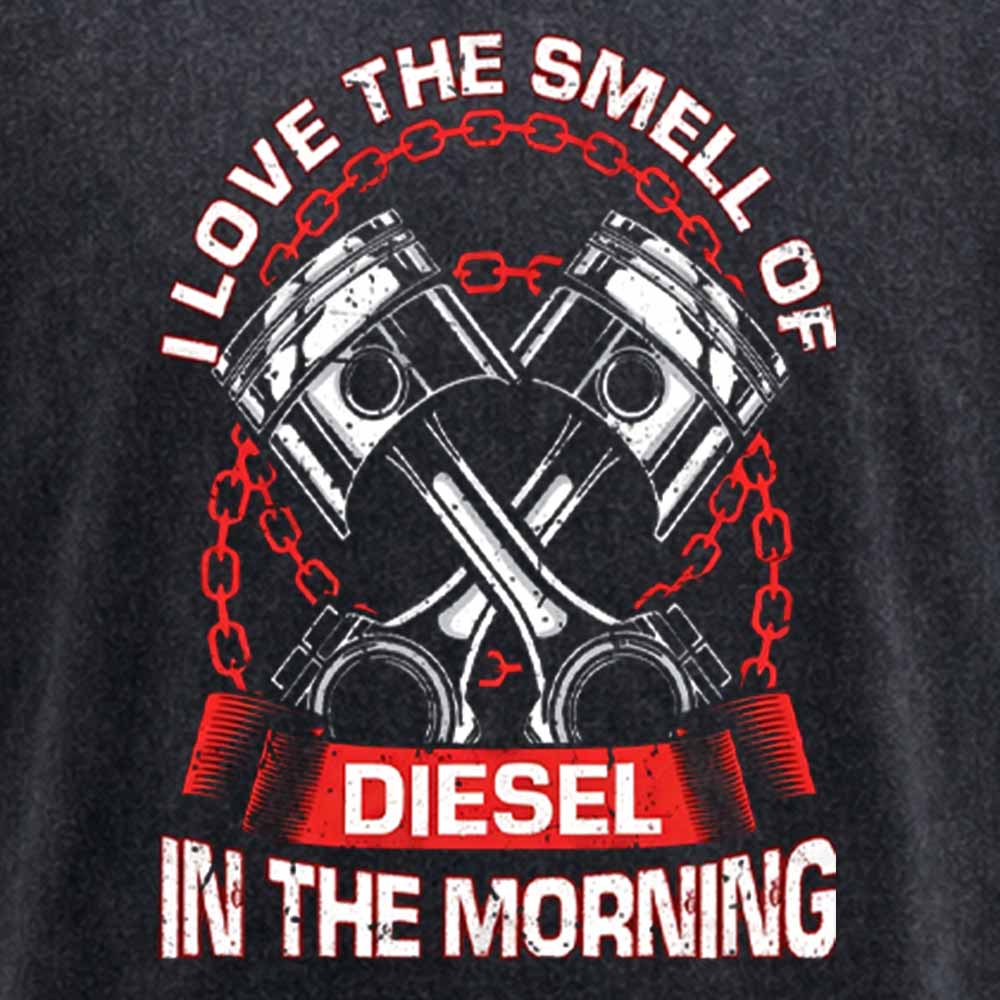 Maturelion I Love The Smell Of Diesel In The Morning Mechanic Washed T-shirt