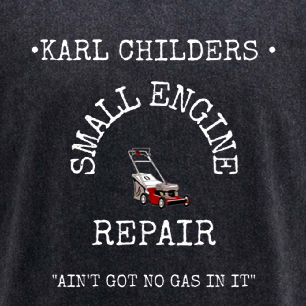 Maturelion KARL CHILDERS SMALL ENGINE REPAIR Washed T-shirt